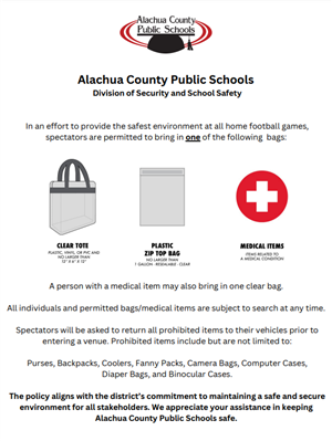 ACPS Clear Plastic Bag Policy