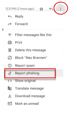 Report Phishing