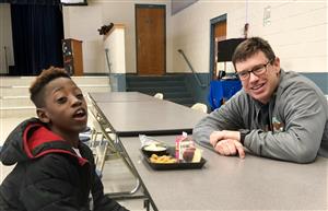 Photo of lunch buddies mentoring program